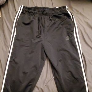Black Adidas track pants